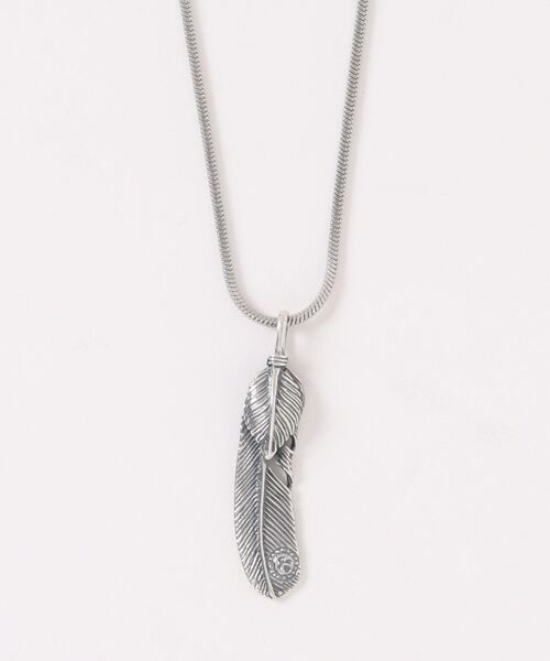 925シルバートップ   フェザー　ネックレス　 bla-necklace-f007  その他16  FREE (FREE)