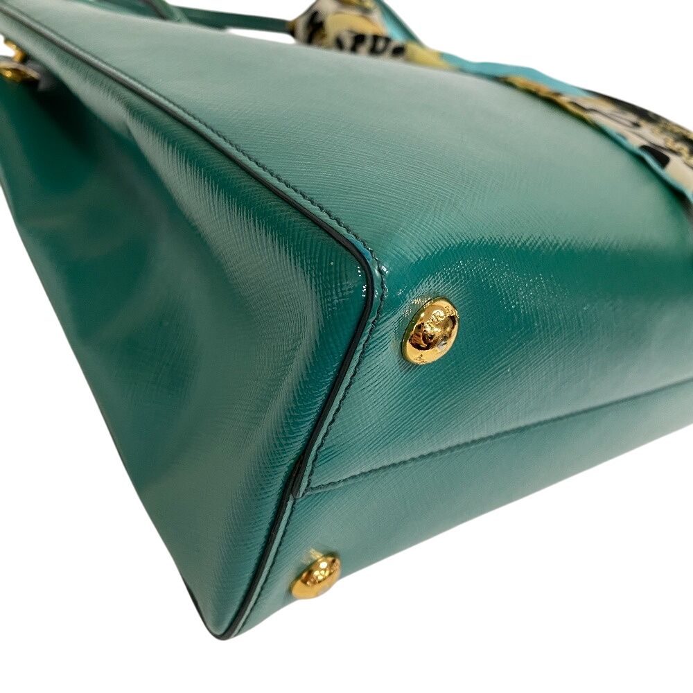 プラダ PRADA ハンドバッグ サフィアーノヴェルニ 2way BN2411 グリーン PRADAプラダ BN2411 サフィアーノヴェルニ 2way ハンドバッグ バッグ