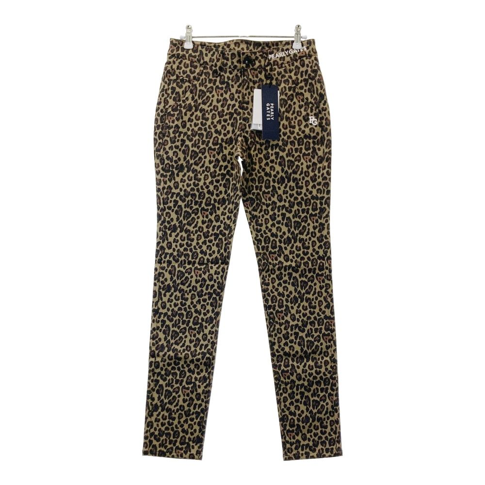 サイズ 0 PEARLY GATES パーリーゲイツ 055-2231026 ストレッチパンツ ヒョウ柄 レオパード ブラウン系 240101532635 ゴルフウェア レディース ストスト