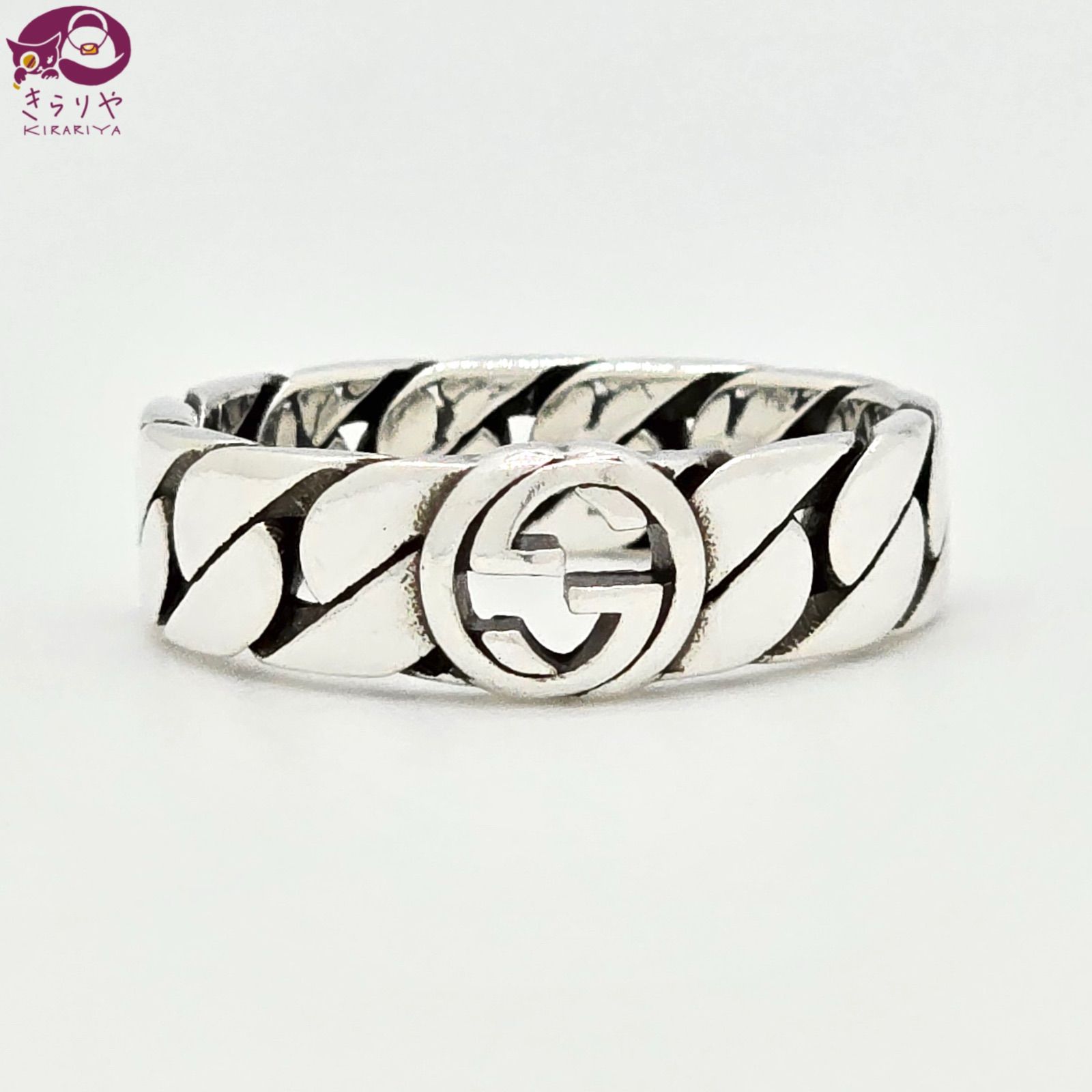 GUCCI インターロッキング　シルバー925 18号 GUCCI グッチ 307449 インターロッキング リング 19 約17.5号