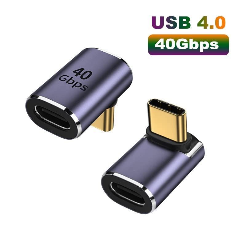 上下タイプ 【ASAHIDOプロダクツ】Thunderbolt4 Thunderbolt3 USB4 USB 3.1 Gen2  USB-C 90度 上下直角タイプ コネクター メス?オス 90°アダプター リバーシブルコネクター/USB Typ harmony♪ メルカリ