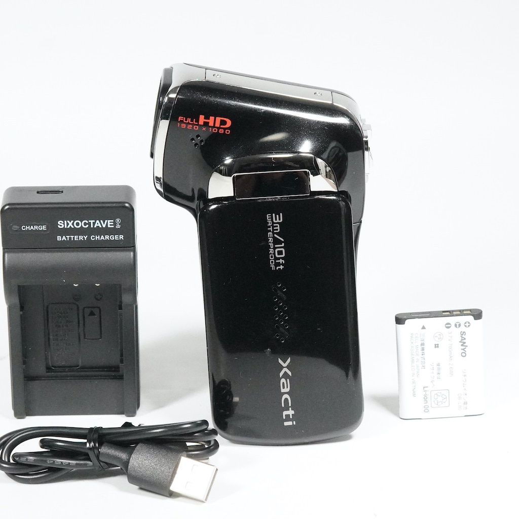 【動作確認ＯＫ】SANYO　Ｘａｃｔｉ DMX-CA100 Amazon | SANYO デジタルムービーカメラ Xacti CA100 K ブラック