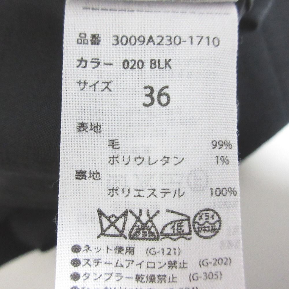 美品 ENFOLD エンフォルド ウールダブルクロス2バックロングPO 長袖 プルオーバー カットソー 3009A230-1710 36 ブラック レディース 古着 中古 美品 ENFOLD エンフォルド ウールダブルクロス2バックロングPO