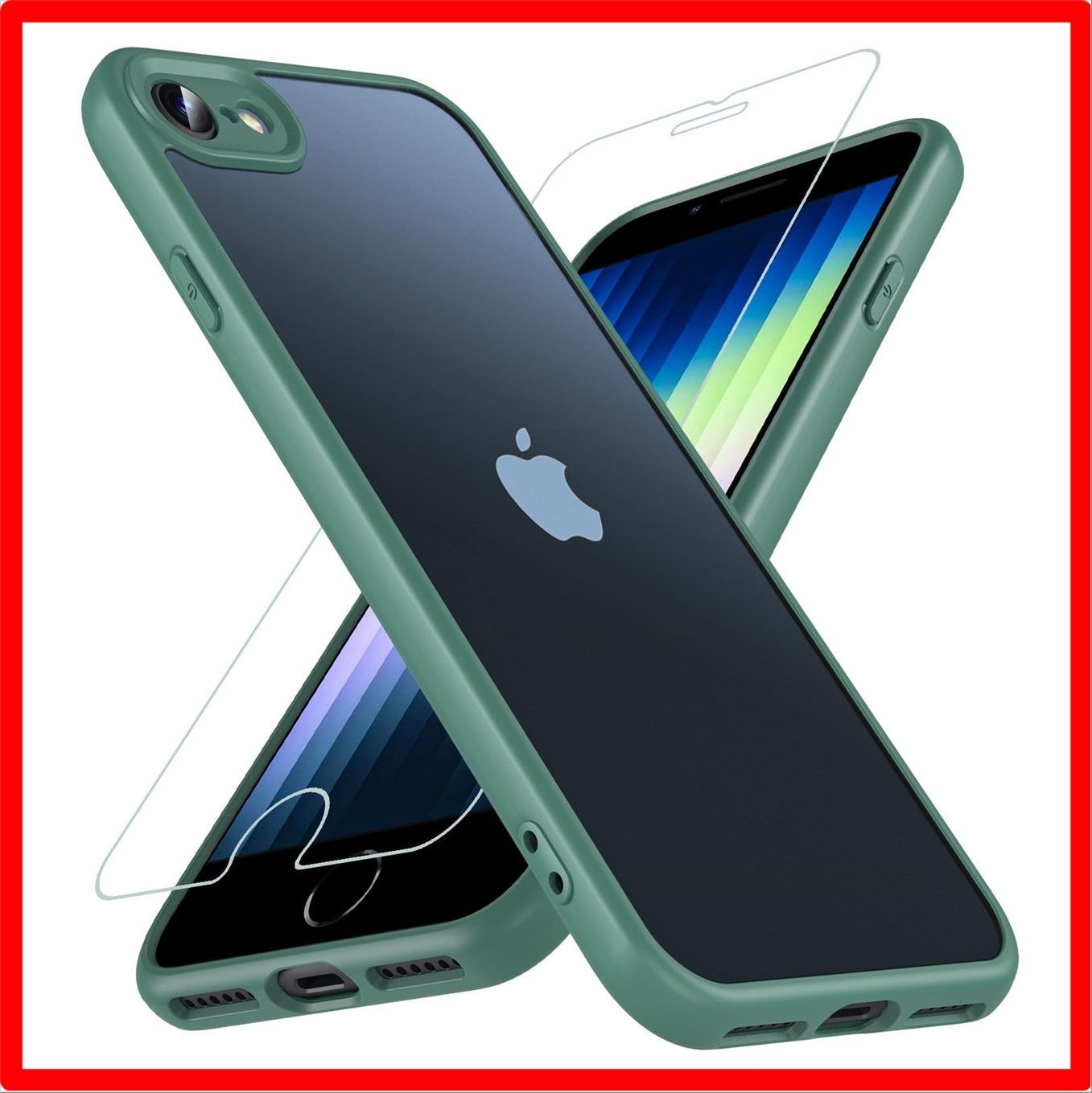 【セール中】 iPhone SE2/SE3/iPhone7/8_グリーン OWKEY iPhone SE ケース iPhone SE3 SE2 iPhone8