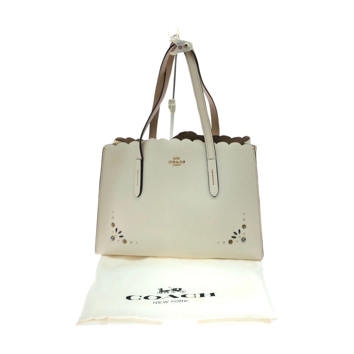 ▽▽COACH コーチ レディース トートバッグ レザー 29330 オフホワイト 
