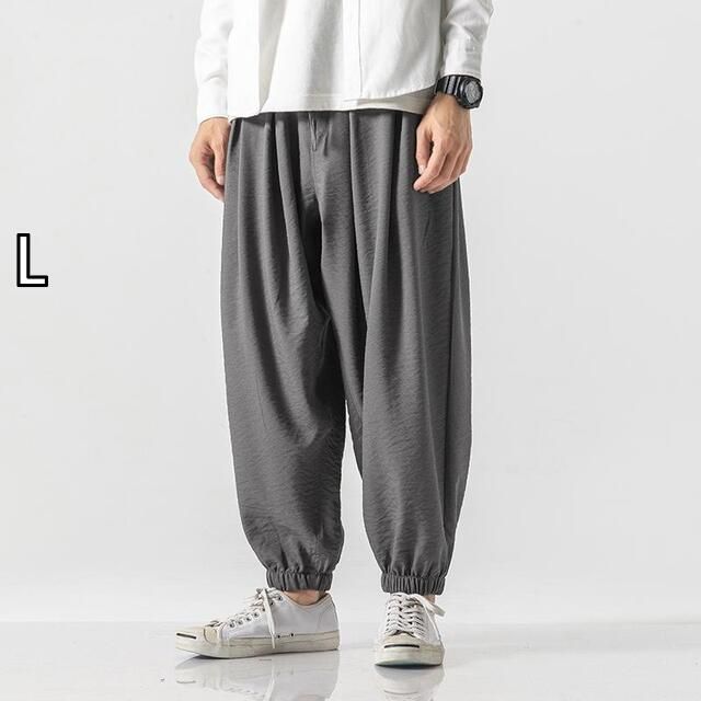 L 秋冬 コーデ メンズ 服 シンプル ファッション オシャレ 大人 かっこいい 大きいサイズ ストリート 紳士服 スポーツ ワイド レッグ パンツ レトロ ズボン 袖口