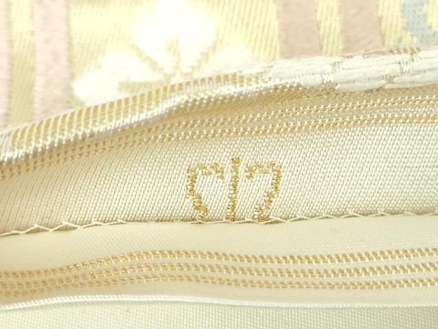 平和屋着物○西陣 川島織物 六通柄 本袋帯 雲取り蜀江花文 金糸 正絹  