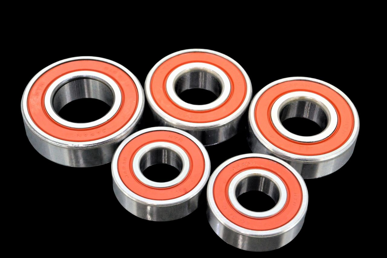 NTN 耐久性 LLU ホンダ クロスカブ110 JA60 用 前後 ホイール リアスプロケット ベアリングセット 5個(1台分)