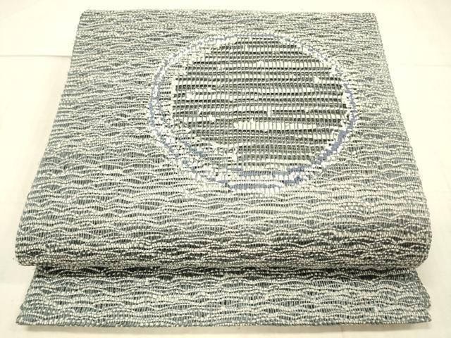 平和屋着物＊夏物 九寸名古屋帯 吉祥丸文 金糸 正絹 逸品 CAAW5505fb 平和