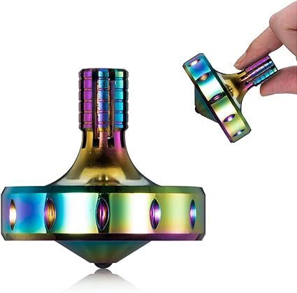 お買い得，100%新品 Loqatidis 精密金属こま、長時間の回転時間と完璧なバランス、熟練した大人なら軽く12分を超えますが、ポータブルステンレス鋼EDCオフィスデスクトップゲームおもちゃ (M, マルチカラー) 応募券