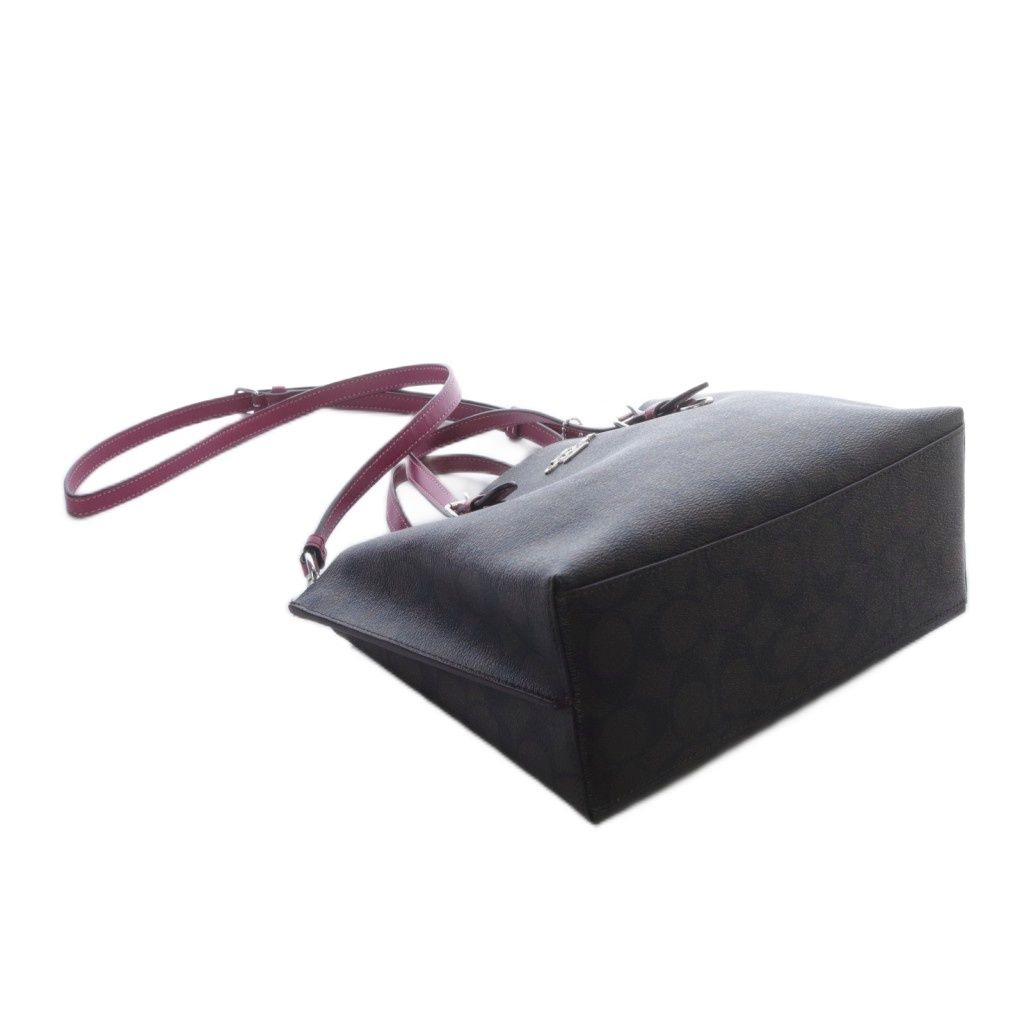 ☆COACH☆ ダークブラウンシグネチャー モリートート25 2wayバッグ