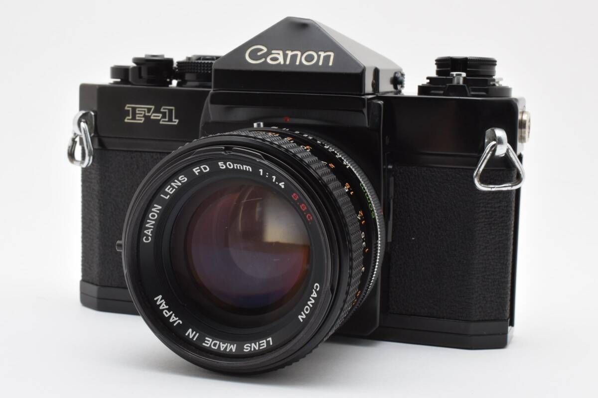 モルト交換済み キヤノン Canon F-1 後期 ボディ FD 50 mm F 1.4 S.S.C. 一眼レフ フィルムカメラ W 1016 AW 2431