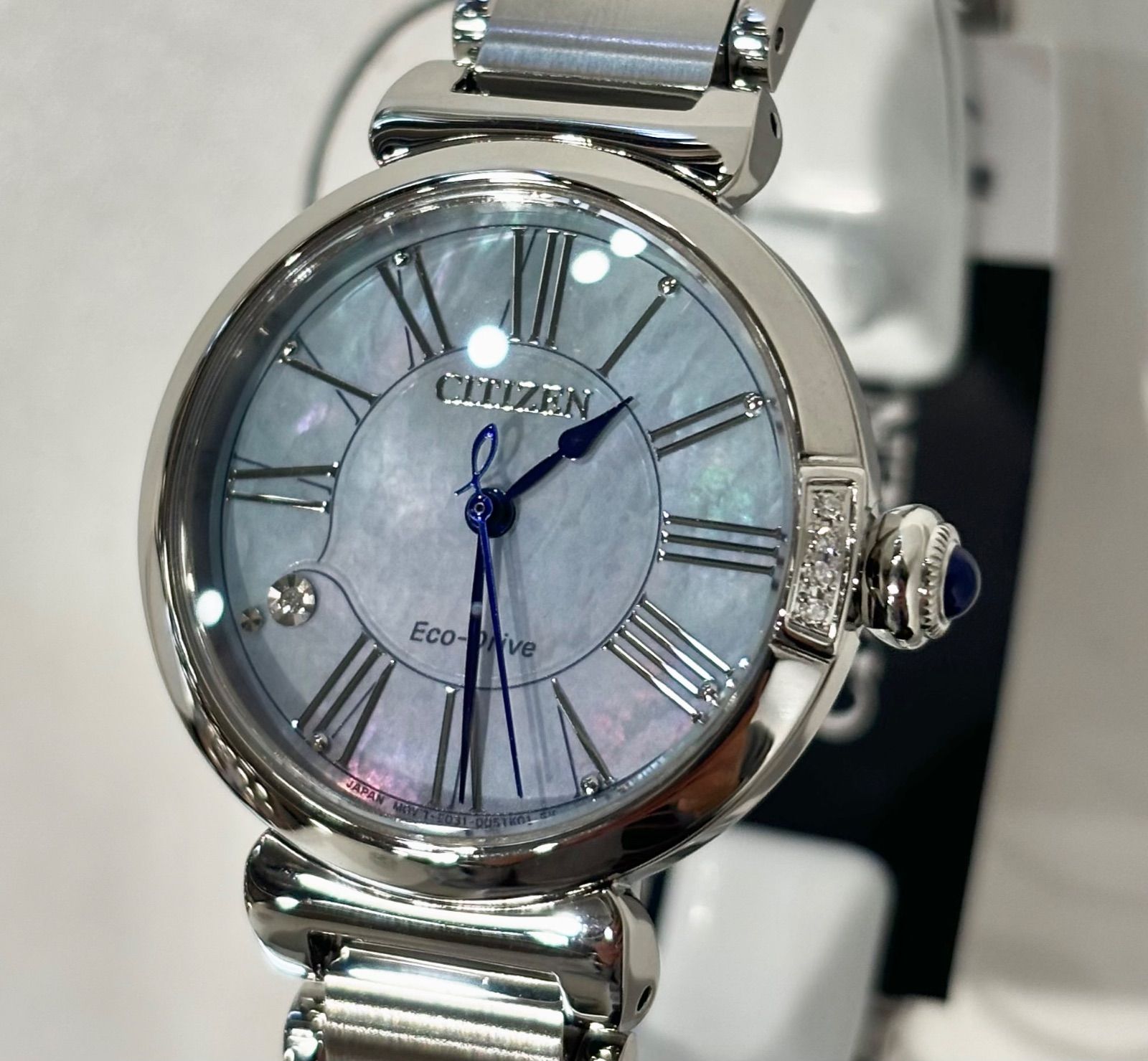 正規品 シチズンエル スズラン 白蝶貝文字板 EM1060-87N