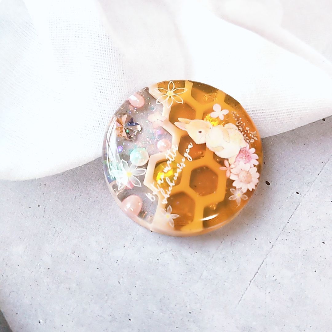 レジンヘアゴム・ポニーフック・ブローチ・ネックレス・ホルダーNo.946