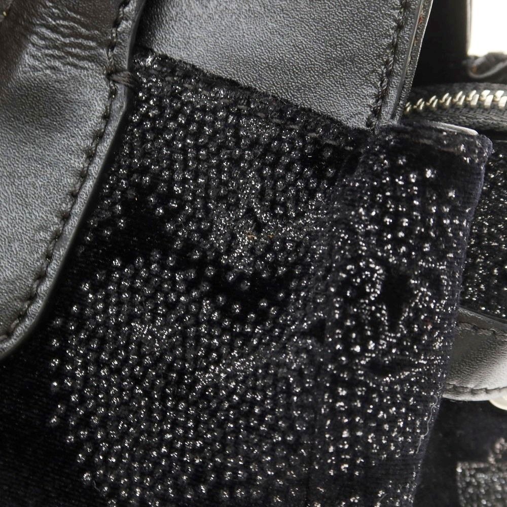 中古】プリマクラッセ PRIMA CLASSE ベロア ハンドバッグ ブラック  