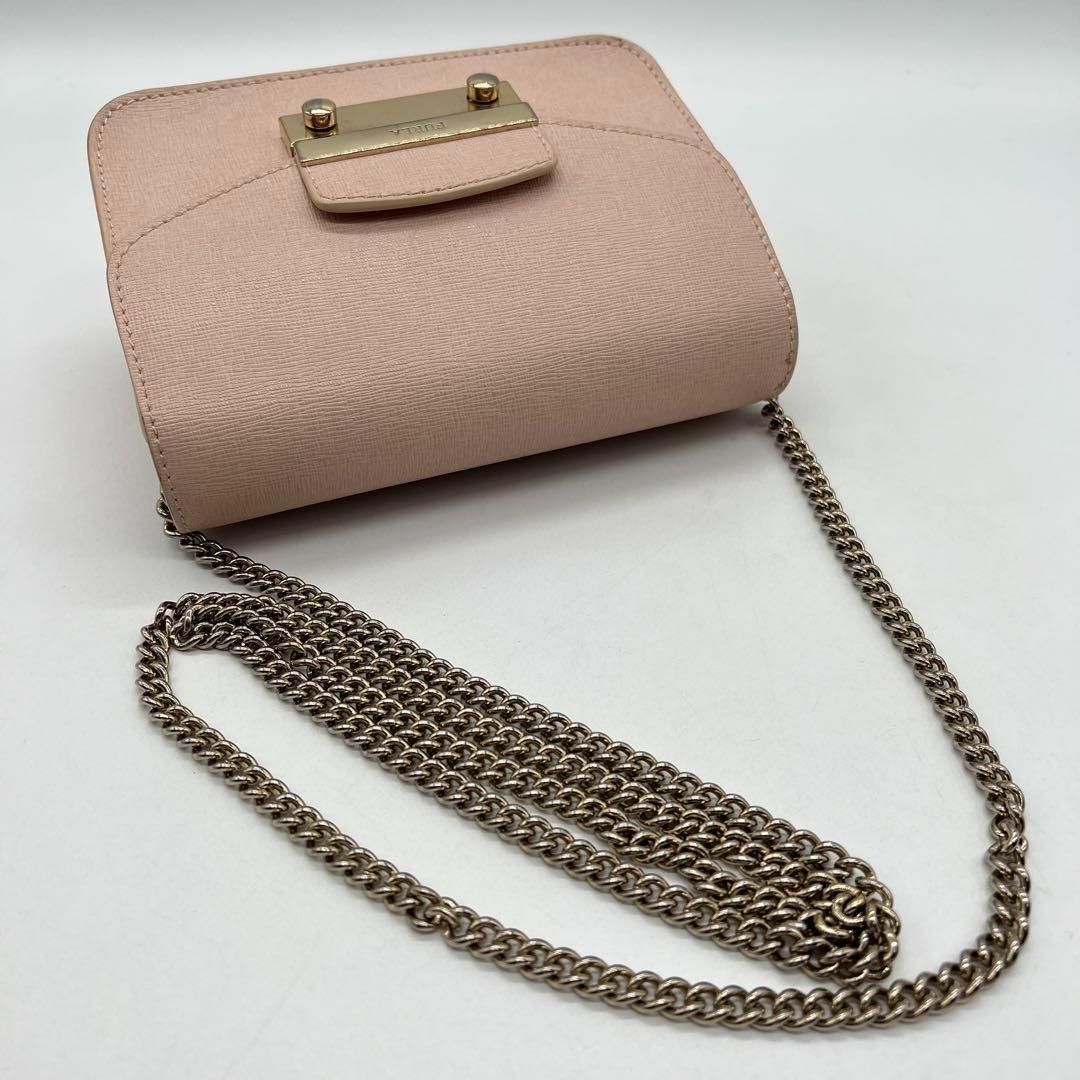 美品 B037 FURLAメトロポリスセタクロスボディチェーンショルダーバッグ 美品 B037 FURLAメトロポリスセタクロスボディチェーン