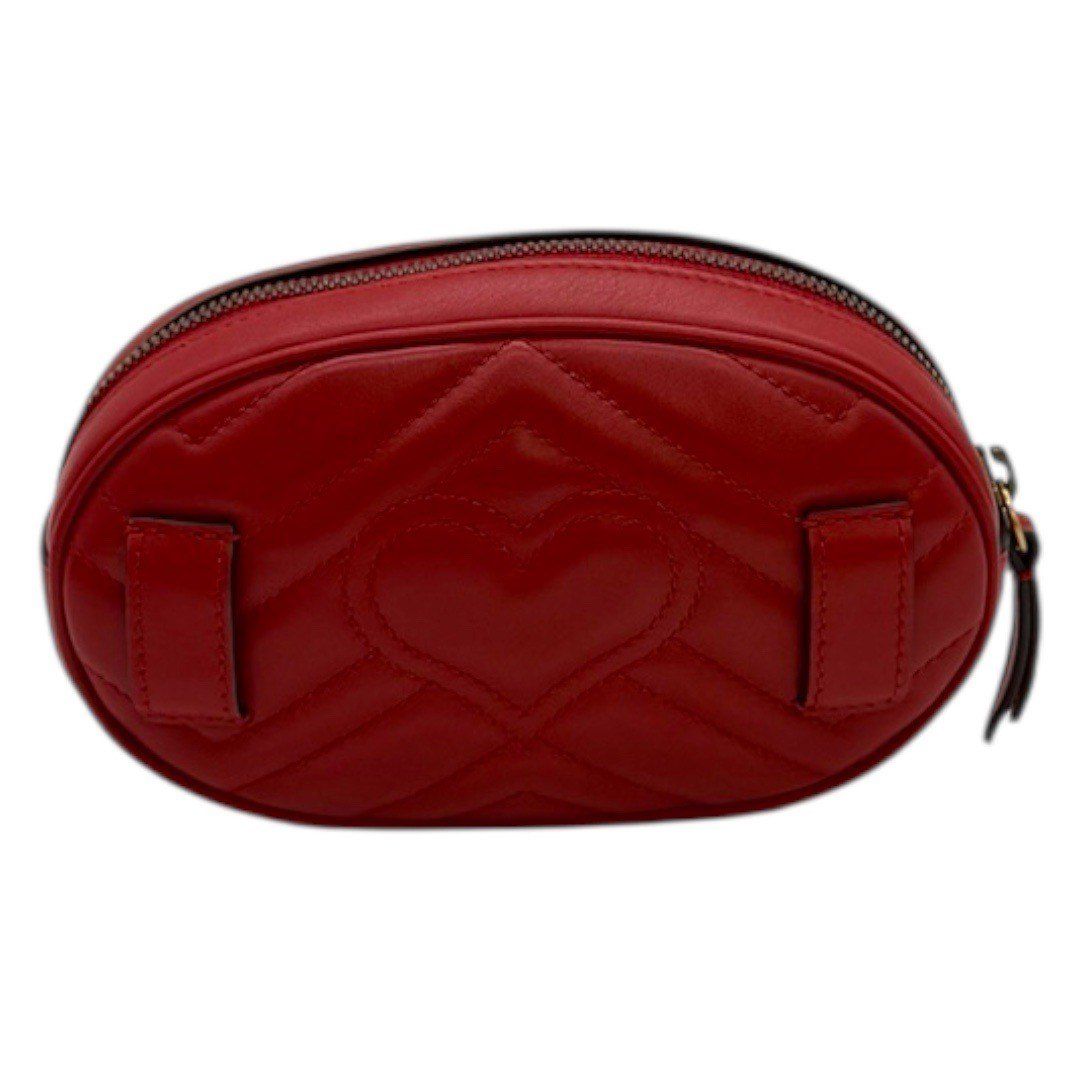 グッチ GUCCI GGマーモント ウエストポーチ ボディーバッグ 476434 赤