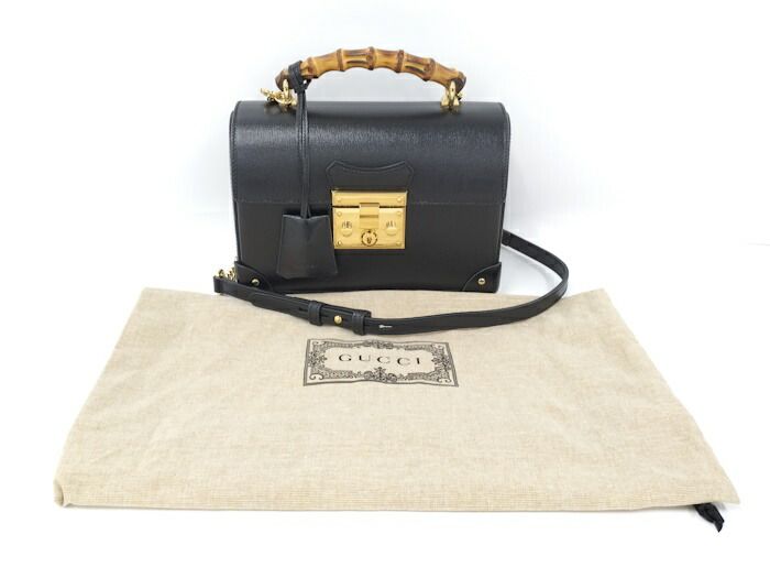 GUCCI 2WAYバッグ バンブー ブラック 603221 USTAUSTRALIA_COM_AU