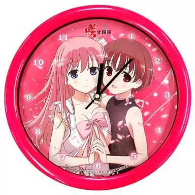 中古】置き時計・壁掛け時計(キャラクター) 咲＆和 ウォールクロック 
