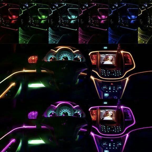 汎用 LED アンビエントライト10in1 リブ付きチューブ8m