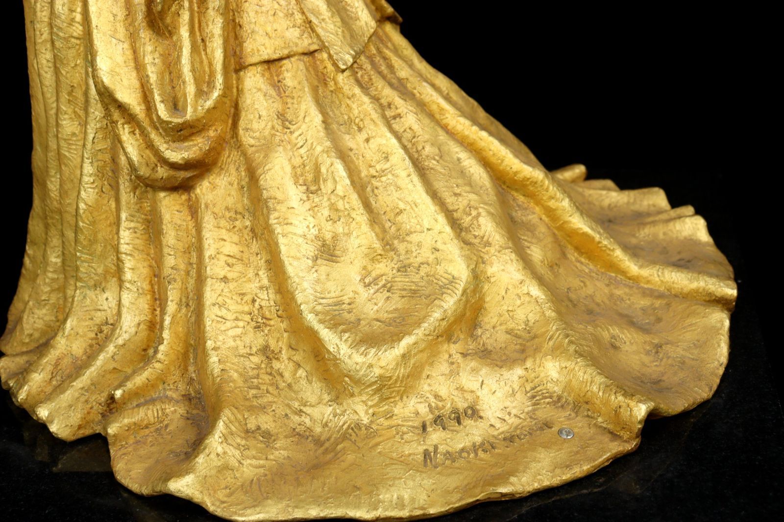 彫刻家 富永直樹 「クリスマスイブ」ブロンズ像 56cm 45kg