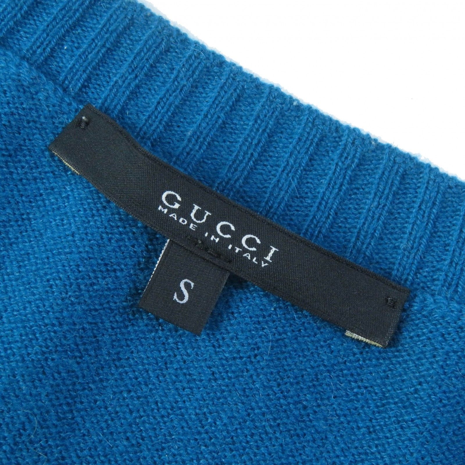 美品△GUCCI グッチ 355819 カシミヤ100％ インターロッキングG金具  