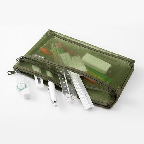  まとめ ミドリ ペンケース メッシュペンポーチ オリーブ その他 筆記具