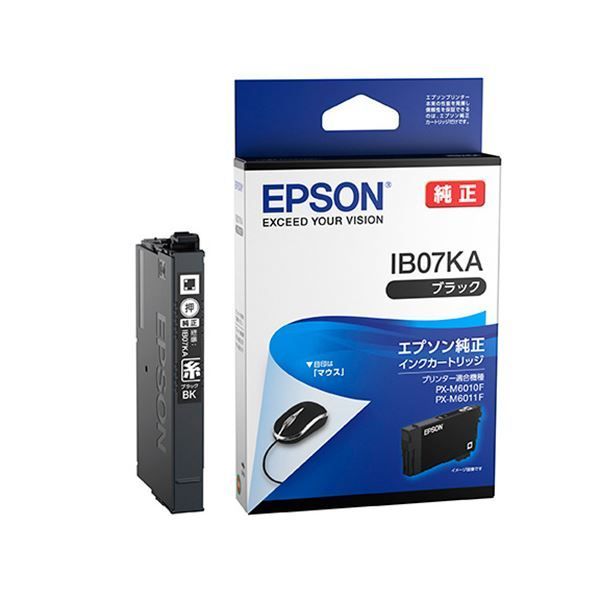 (まとめ) エプソン(EPSON) 【純正】 インクカートリッジ ブラック IB