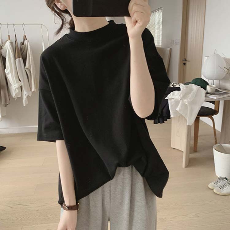 ブラック ハイネック 半袖Tシャツ PING APPAREL】メッシュジャカード半袖ハイネックシャツ ＜GOLD