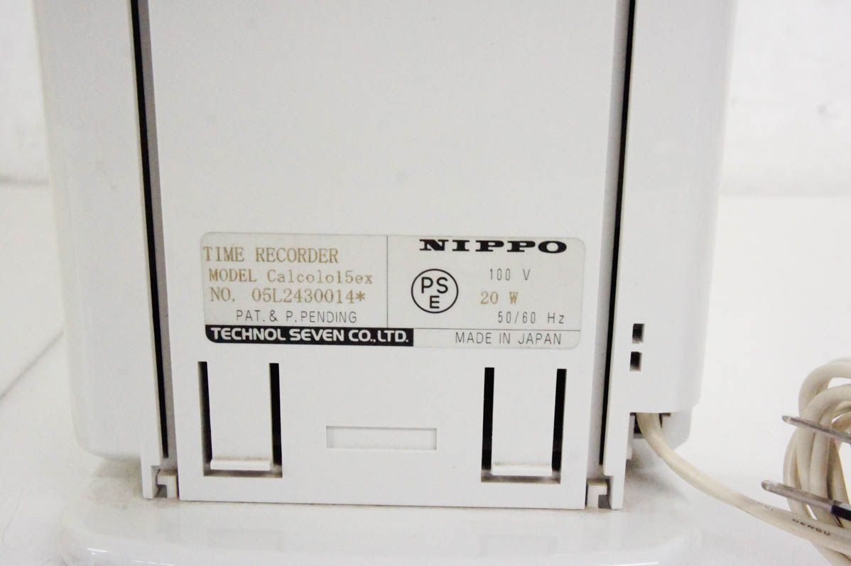 中古】NIPPOニッポー 小型計算タイムレコーダー Calcolo-15ex