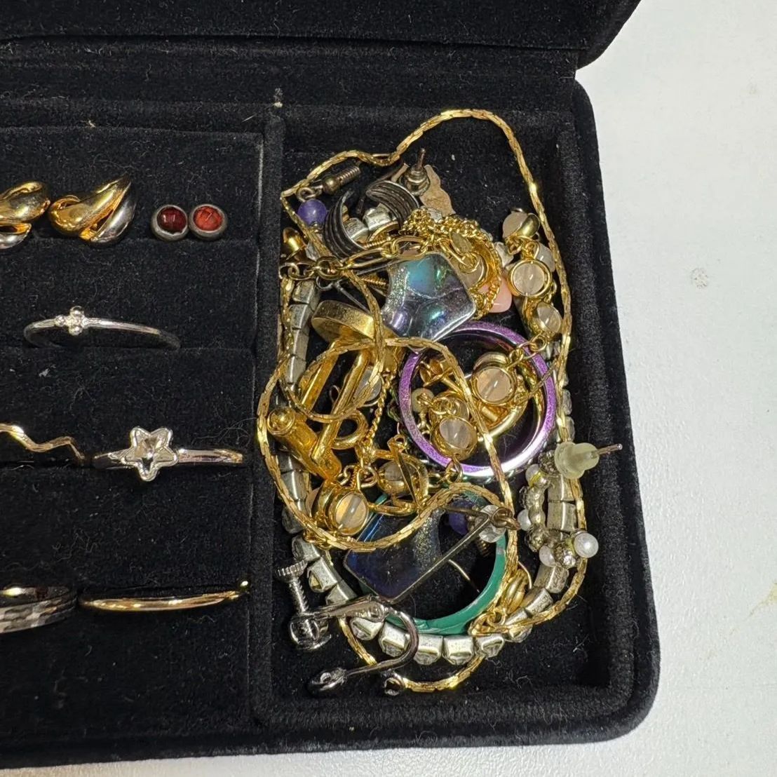 g*7様 ◎② 遺品整理 金 大量 レトロ アクセサリー 指輪 ネックレス 冠婚 ✨遺品整理✨】ジュエリーボックス 金 まとめ アクセサリー 指輪