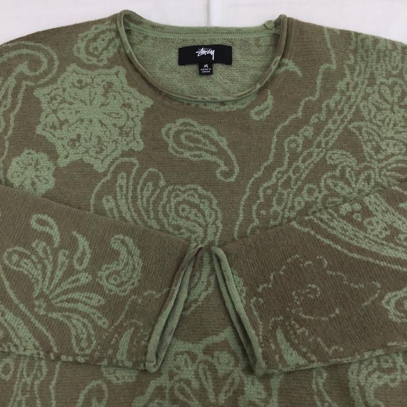 STUSSY sweater ペイズリー柄 モヘアニット ニットセーター STUSSY ステューシー ニット、セーター 長袖 PAISLEY SWEATER