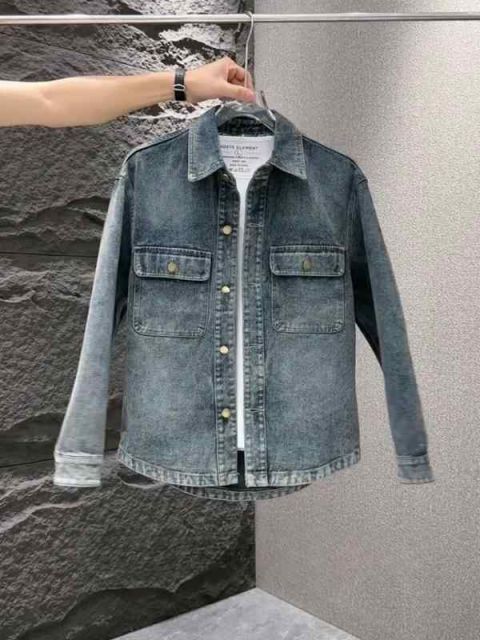 秋冬 コーデ メンズ 服 シンプル ファッション オシャレ 大人 かっこいい 大きいサイズ ストリート 紳士服 アメリカン レトロ ハイエンド ウォッシュデニム ジャケット アウター ユニセックス 男女共 ワーク トップス