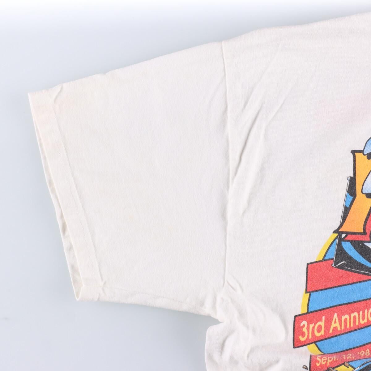 90年代 ヘインズ Hanes BEEFY-T 両面プリント モーターサイクル バイクTシャツ メンズL ヴィンテージ /eaa322347