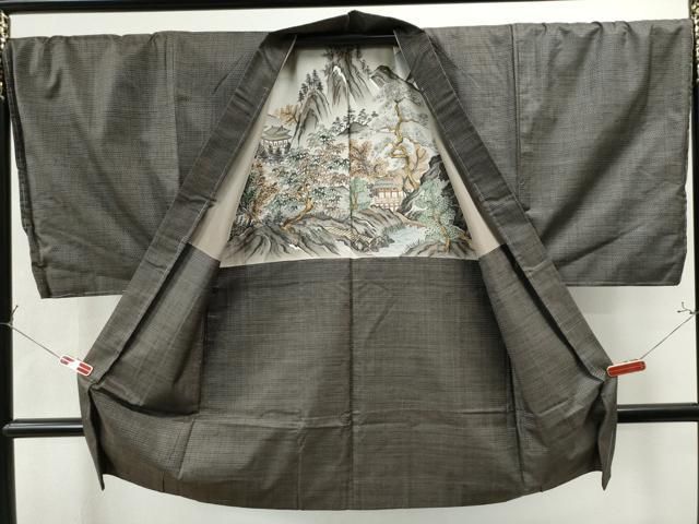 平和屋着物○男性 本場大島紬 アンサンブル 100亀甲 総詰め キング