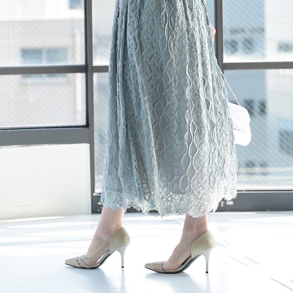 パンプス ベージュ 結婚式 ピンヒール ハイヒール 22.5 23 23.5