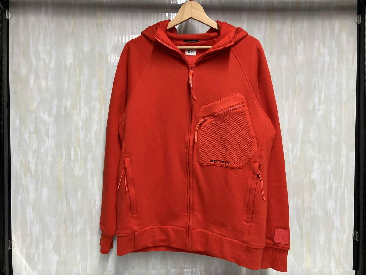 C.P.COMPANY シーピーカンパニー フーディ ジップパーカー レッド Mサイズ 12CMSS078A