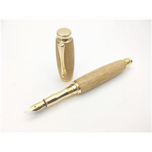 銘木材 万年筆|文房具 栗こぶ杢 くり 日本製 中太字 文具 オフィス用品 ステーショナリー