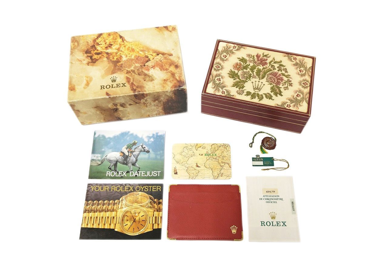 ロレックス レディース デイトジャスト 69179 空箱 付属品セット 鉱石 60.01.2 箱 保証書 レッドシール タグ カードケース付