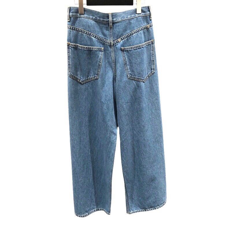 ジバンシィ GIVENCHY ワイドデニムパンツ BW514S5Z1F ブルー コットン レディース デニムパンツ
