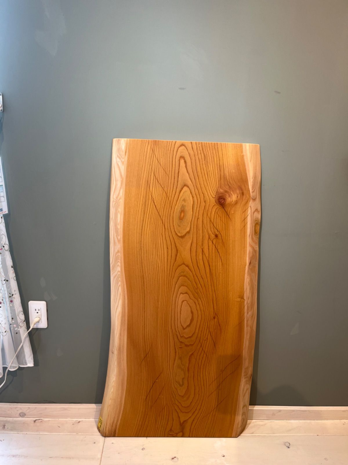 75cm×49cm】テーブル 天板 塗装込 無垢材 耳付き 無垢板 耳付き