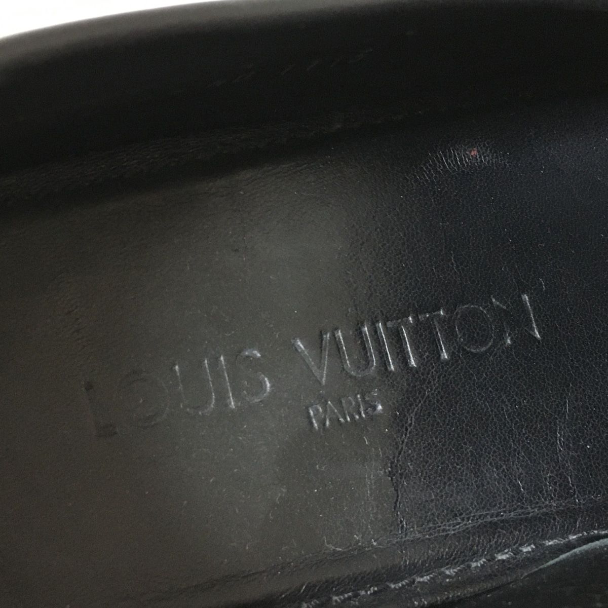 LOUIS VUITTON(ルイヴィトン) ドライビングシューズ M 6 1/2 メンズ - 黒 ダミエ柄 レザー