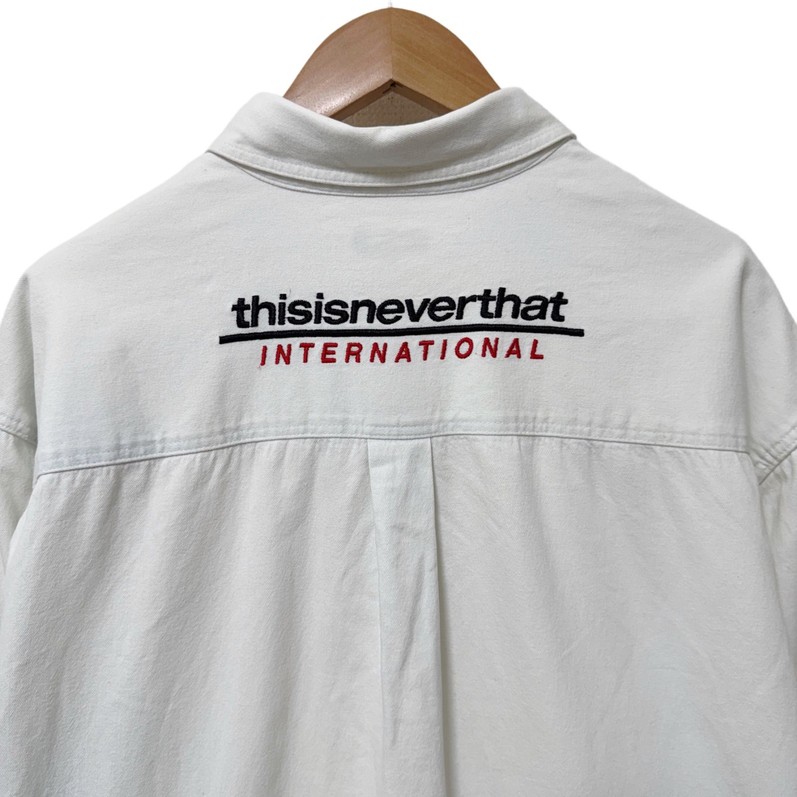 thisisneverthat 長袖シャツ Lサイズ ライトブルー thisisneverthat 長袖シャツ Lサイズ ライトブルー
