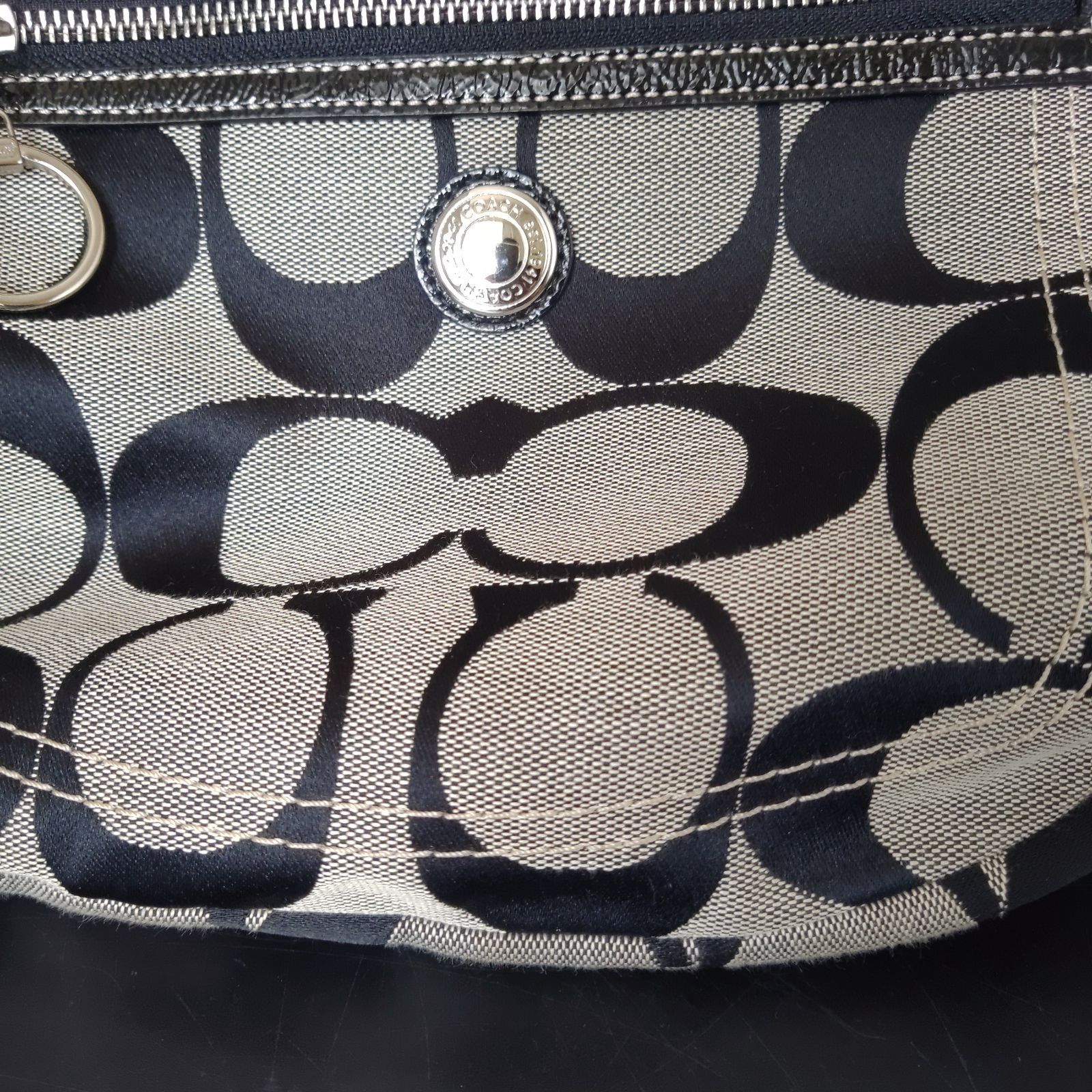 COACH ショルダーバッグ シグネチャー ブラック キャンバスF14870 