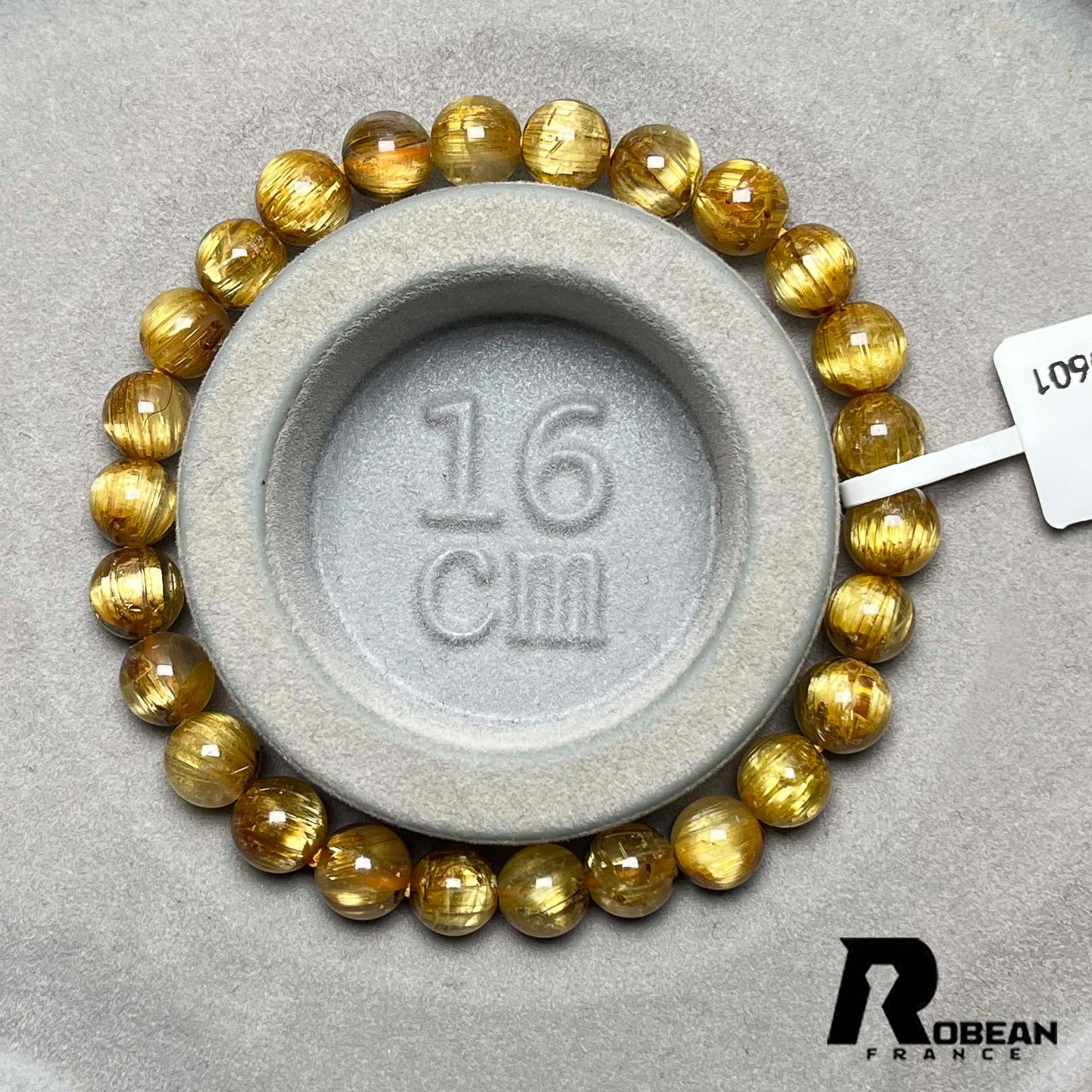 夢色 EU製 定価19万円★ROBEAN・極!極満針ルチルクォーツ★ブレスレット パワーストーン 天然石 綺麗 金運 お守り ギフト プレゼント1 6.9-7.3mm K0410601