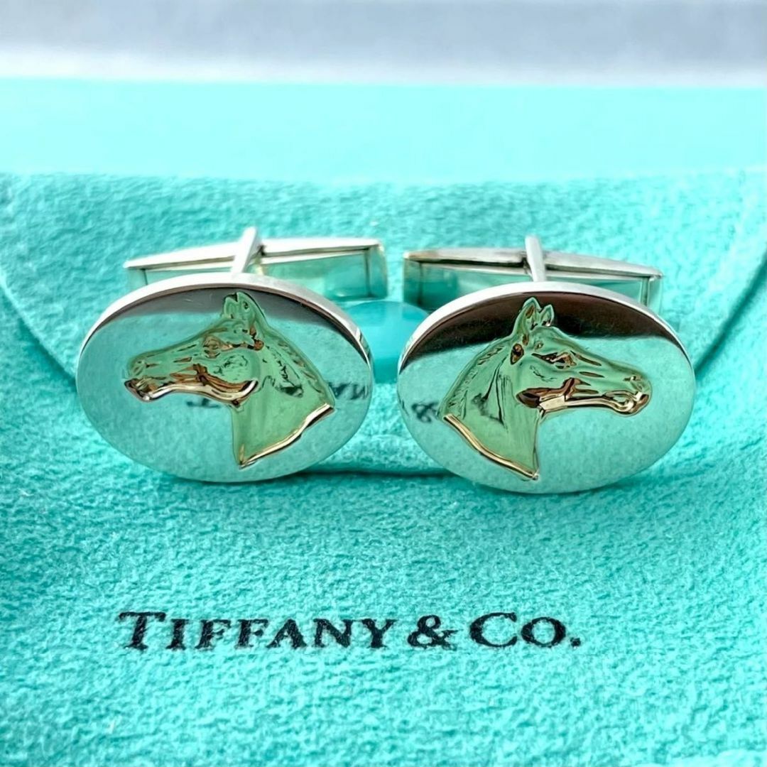 ティファニー 美品 乗馬 ホース カフス 750 925 コンビ S28fe - メルカリ