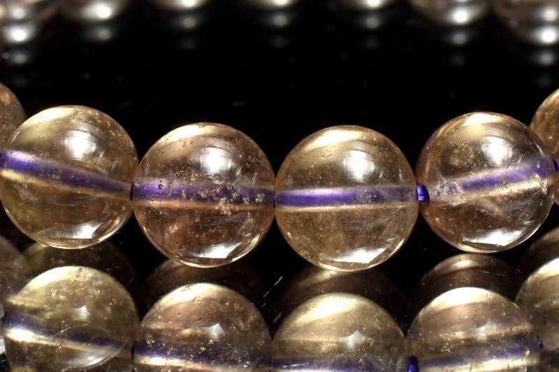 不思議な １点物 AAA パープル リビアングラス 8mm ブレスレット パワーストーン 天然石 _MA8409