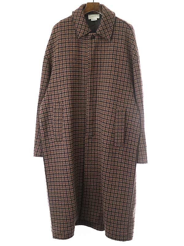 YOKE ヨーク 19AW DOUBLE JQUARD KNIT BAL COLLAR COAT BROWN