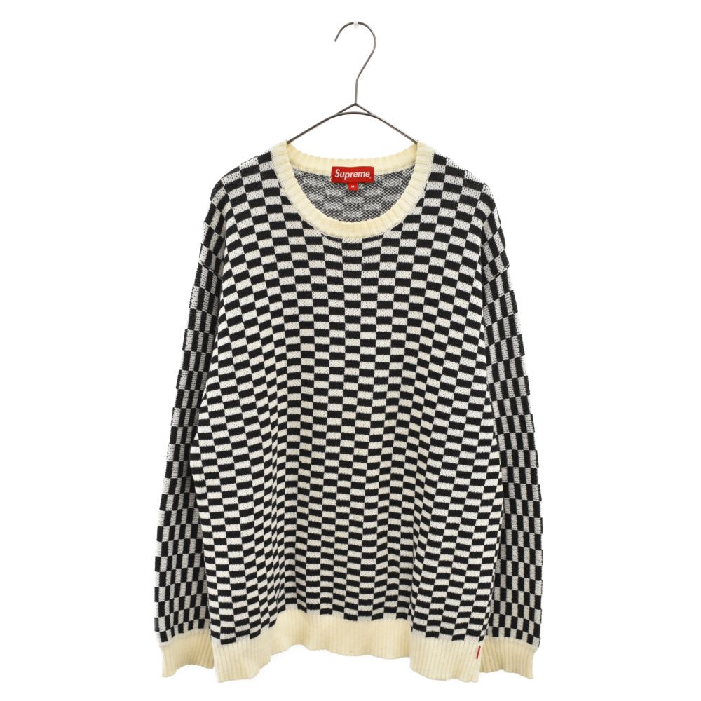 Supreme チェッカーボード ニットセーター L SUPREME (シュプリーム) 20SS Back Logo Sweater Checkerboard