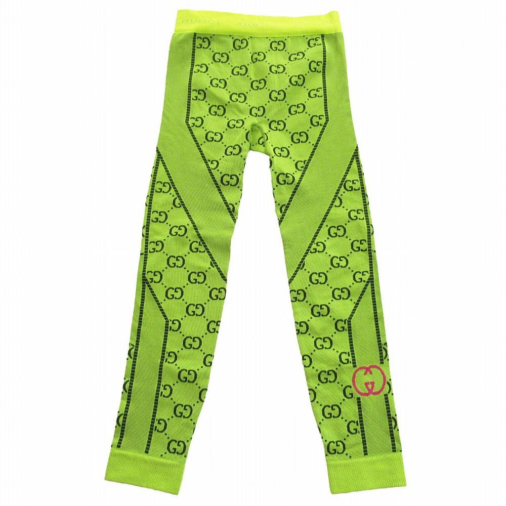GUCCI グッチ 22AW GG jersey jacquard leggings ジャージー ジャガード レギンス タイツ イエロー レディース TNT